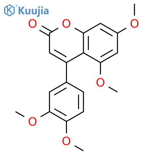 2H-1-Benzopyran-2-one, 4-(3,4-dimethoxyphenyl)-5,7-dimethoxy- structure