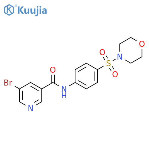 5-bromo-N-4-(morpholine-4-sulfonyl)phenylpyridine-3-carboxamide structure
