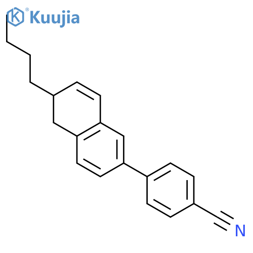 Benzonitrile, 4-(6-butyl-5,6-dihydro-2-naphthalenyl)- structure