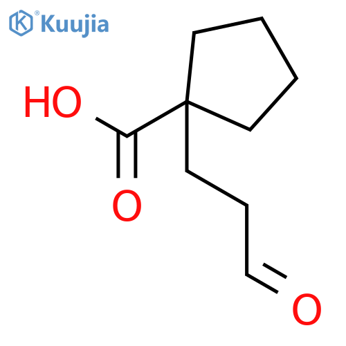 Cyclopentanecarboxylic acid, 1-(3-oxopropyl)- structure