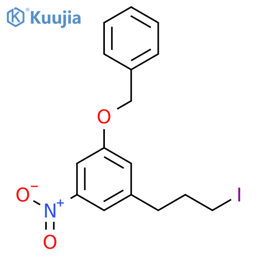 Benzene, 1-(3-iodopropyl)-3-nitro-5-(phenylmethoxy)- structure