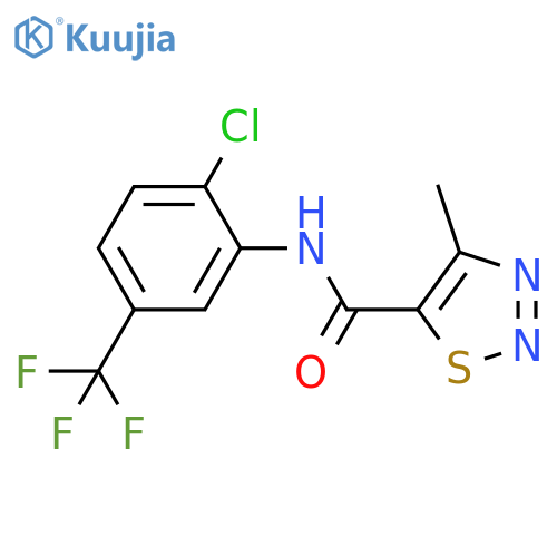 N-2-chloro-5-(trifluoromethyl)phenyl-4-methyl-1,2,3-thiadiazole-5-carboxamide structure