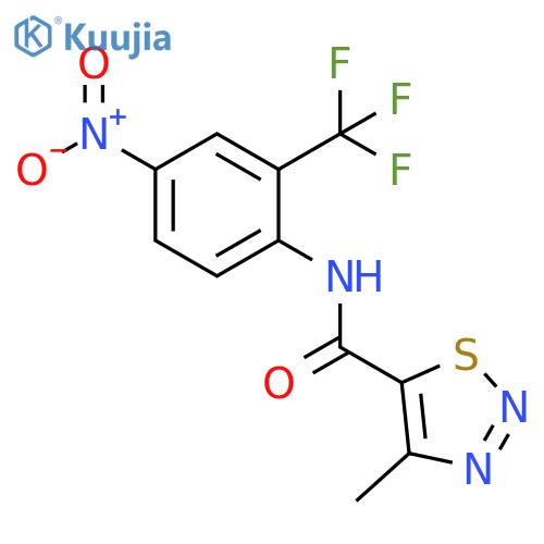 4-methyl-N-4-nitro-2-(trifluoromethyl)phenyl-1,2,3-thiadiazole-5-carboxamide structure