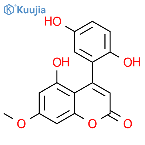7-Methoxy-5,2',5'-trihydroxy-4-phenylcoumarin structure