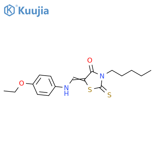 (5E)-5-{(4-ethoxyphenyl)aminomethylidene}-3-pentyl-2-sulfanylidene-1,3-thiazolidin-4-one structure