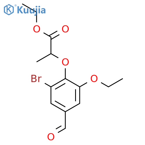 Ethyl 2-(2-bromo-6-ethoxy-4-formylphenoxy)propanoate structure