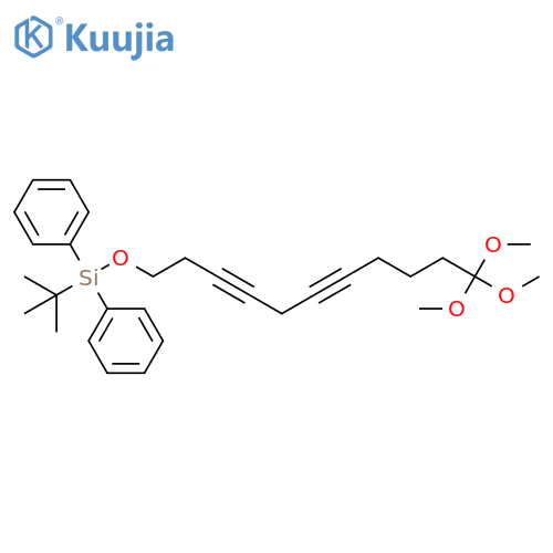 Silane,(1,1-dimethylethyl)diphenyl[(11,11,11-trimethoxy-3,6-undecadiynyl)oxy]- structure