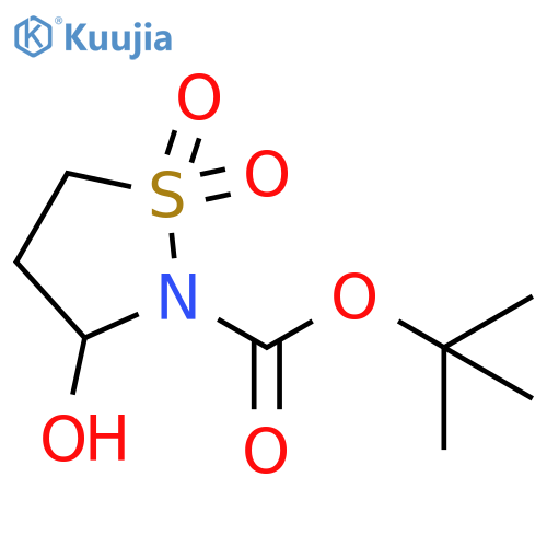 2-Isothiazolidinecarboxylic acid, 3-hydroxy-, 1,1-dimethylethyl ester, 1,1-dioxide structure