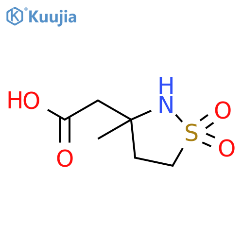 3-ISOTHIAZOLIDINEACETIC ACID, 3-METHYL-, 1,1-DIOXIDE structure