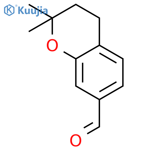 2,2-dimethyl-3,4-dihydro-2H-1-benzopyran-7-carbaldehyde structure