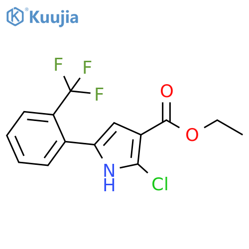 1H-Pyrrole-3-carboxylic acid, 2-chloro-5-[2-(trifluoromethyl)phenyl]-,ethyl ester structure
