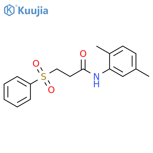 3-(benzenesulfonyl)-N-(2,5-dimethylphenyl)propanamide structure