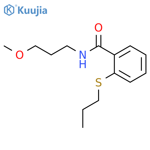 N-(3-methoxypropyl)-2-(propylsulfanyl)benzamide structure