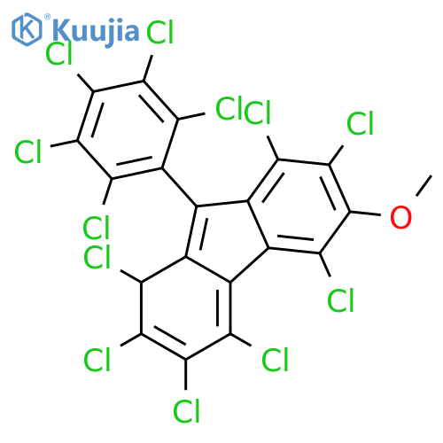Fluorenyl, 1,2,3,4,5,7,8-heptachloro-6-methoxy-9-(pentachlorophenyl)- structure