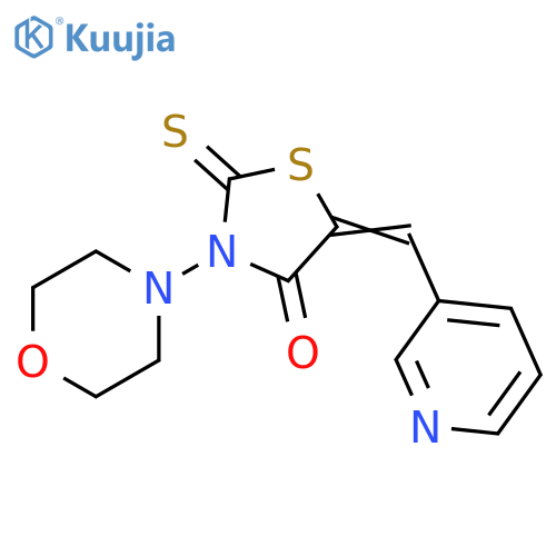 (5Z)-3-(morpholin-4-yl)-5-(pyridin-3-yl)methylidene-2-sulfanylidene-1,3-thiazolidin-4-one structure