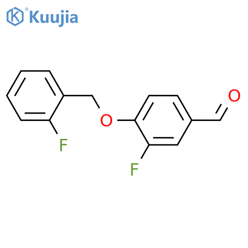 3-fluoro-4-[(2-fluorophenyl)methoxy]benzaldehyde structure