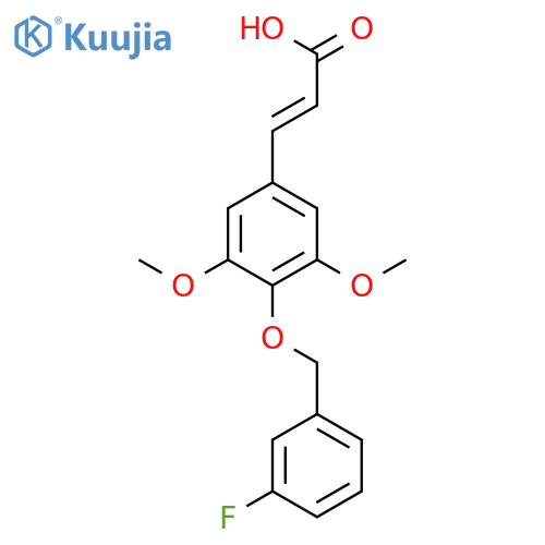 2-Propenoic acid, 3-[4-[(3-fluorophenyl)methoxy]-3,5-dimethoxyphenyl]- structure