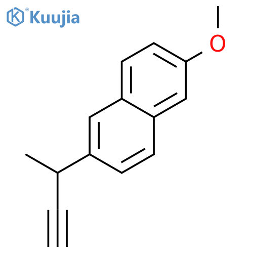 2-(but-3-yn-2-yl)-6-methoxynaphthalene structure