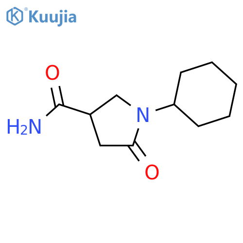 1-Cyclohexyl-5-oxopyrrolidine-3-carboxamide structure