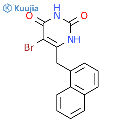 2,4(1H,3H)-Pyrimidinedione, 5-bromo-6-(1-naphthalenylmethyl)- structure