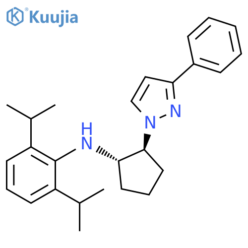 Benzenamine,2,6-bis(1-methylethyl)-N-[(1S,2S)-2-(3-phenyl-1H-pyrazol-1-yl)cyclopentyl]- structure