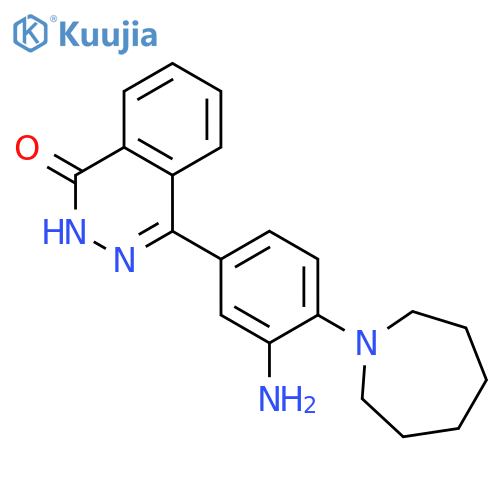 1(2H)-Phthalazinone, 4-[3-amino-4-(hexahydro-1H-azepin-1-yl)phenyl]- structure