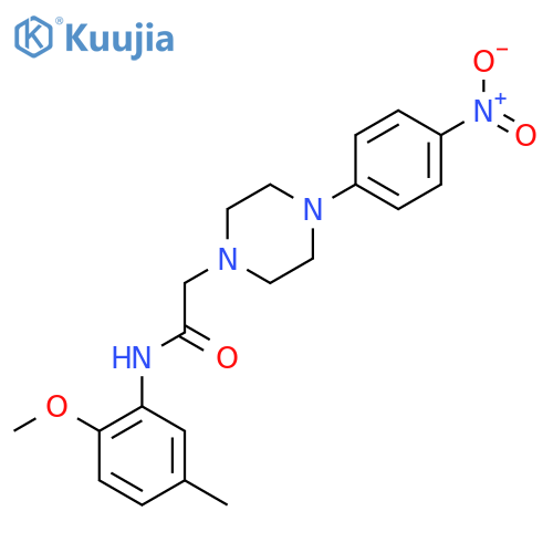 N-(2-Methoxy-5-methylphenyl)-2-[4-(4-nitrophenyl)piperazin-1-yl]acetamide structure