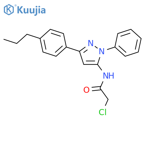 2-Chloro-N-[2-phenyl-5-(4-propyl-phenyl)-2H-pyrazol-3-yl]-acetamide structure
