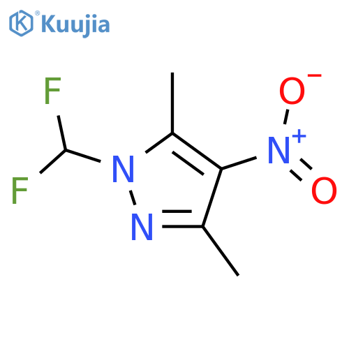 1-(Difluoromethyl)-3,5-dimethyl-4-nitro-1H-pyrazole structure