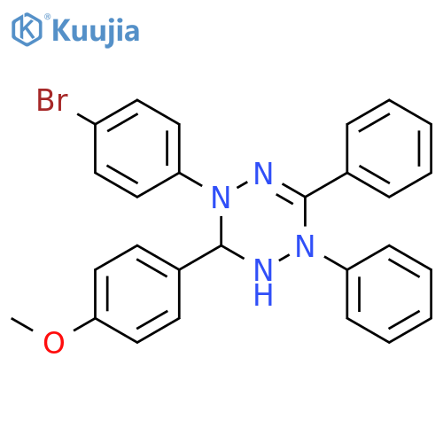 1,2,4,5-Tetrazine,4-(4-bromophenyl)-1,2,3,4-tetrahydro-3-(4-methoxyphenyl)-1,6-diphenyl- structure