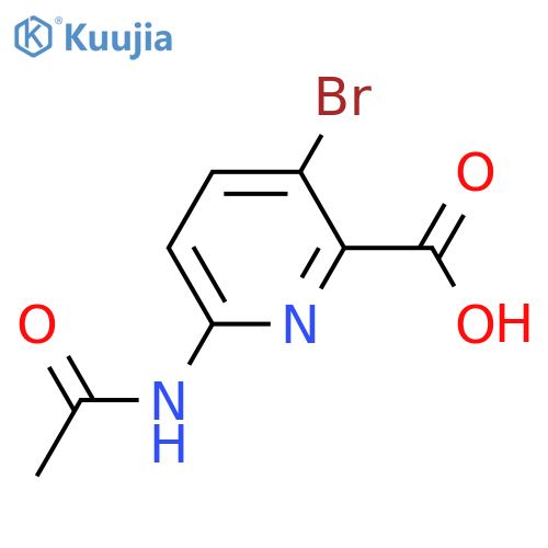 6-Acetamido-3-bromopicolinic acid structure