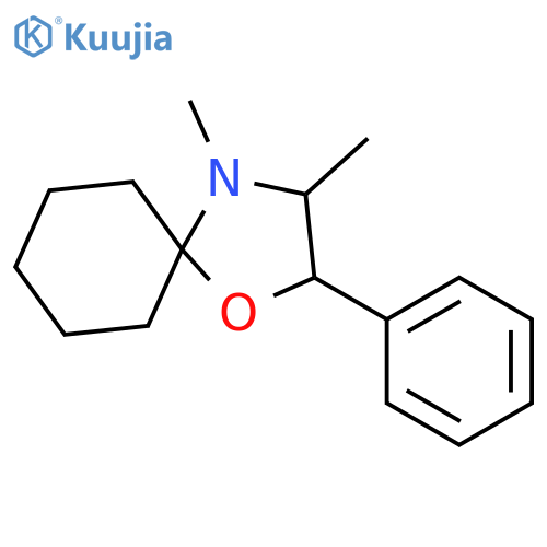 1-Oxa-4-azaspiro[4.5]decane, 3,4-dimethyl-2-phenyl- structure