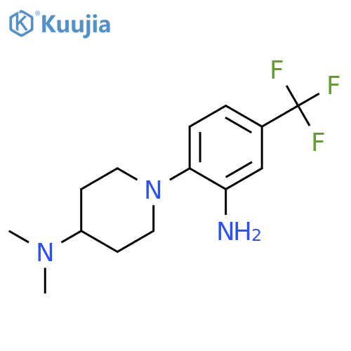 4-Piperidinamine, 1-[2-amino-4-(trifluoromethyl)phenyl]-N,N-dimethyl- structure