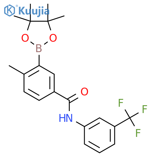 4-Methyl-3-(4,4,5,5-tetramethyl-1,3,2-dioxaborolan-2-yl)-N-(3-(trifluoromethyl)phenyl)benzamide structure
