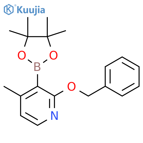 2-(Benzyloxy)-4-methyl-3-(4,4,5,5-tetramethyl-1,3,2-dioxaborolan-2-yl)pyridine structure