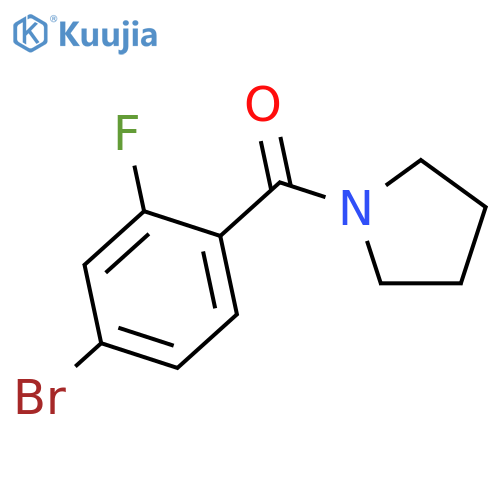 1-(4-Bromo-2-fluorophenyl)carbonylpyrrolidine structure