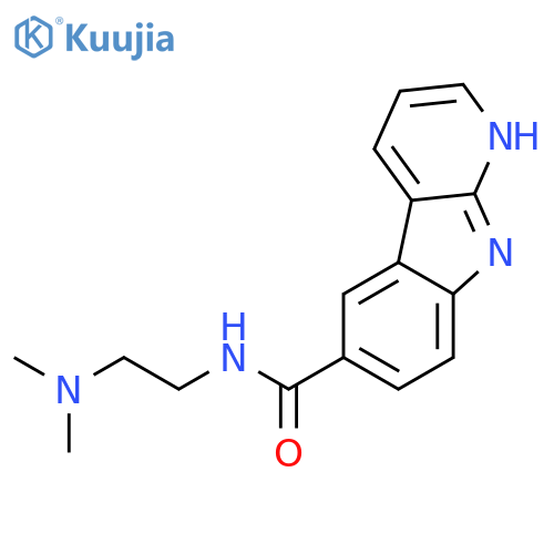 1H-Pyrido[2,3-b]indole-6-carboxamide, N-[2-(dimethylamino)ethyl]- structure