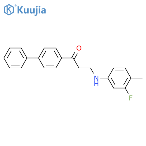 1-[1,1'-BIPHENYL]-4-YL-3-(3-FLUORO-4-METHYLANILINO)-1-PROPANONE structure