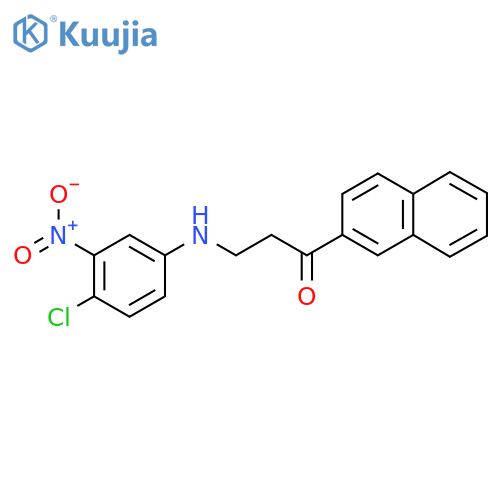 3-[(4-Chloro-3-nitrophenyl)amino]-1-(naphthalen-2-yl)propan-1-one structure