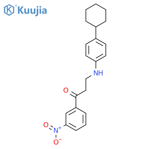 3-[(4-Cyclohexylphenyl)amino]-1-(3-nitrophenyl)propan-1-one structure