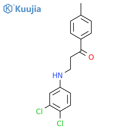 3-[(3,4-Dichlorophenyl)amino]-1-(4-methylphenyl)propan-1-one structure