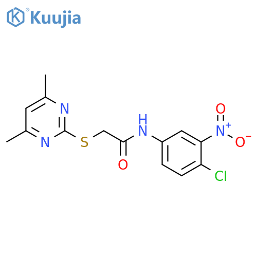 N-(4-Chloro-3-nitrophenyl)-2-[(4,6-dimethylpyrimidin-2-yl)sulfanyl]acetamide structure