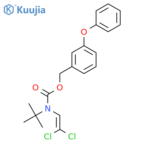 (3-Phenoxyphenyl)methyl N-tert-butyl-N-(2,2-dichloroethenyl)carbamate structure