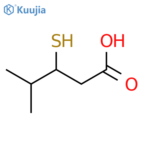 Pentanoic acid, 3-mercapto-4-methyl- structure