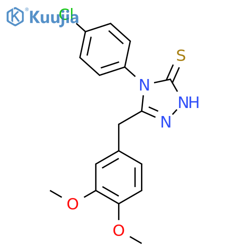 4-(4-Chlorophenyl)-5-(3,4-dimethoxybenzyl)-4H-1,2,4-triazole-3-thiol structure