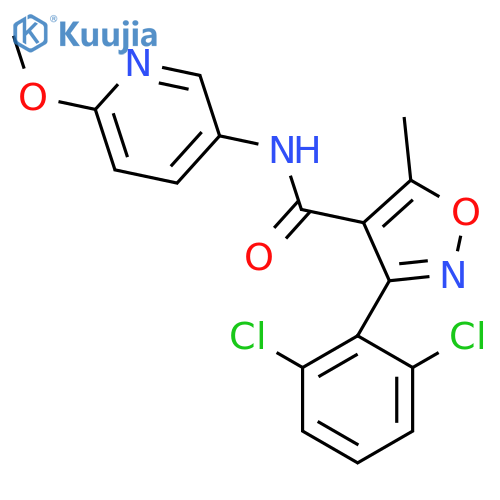 3-(2,6-Dichlorophenyl)-N-(6-methoxypyridin-3-yl)-5-methyl-1,2-oxazole-4-carboxamide structure