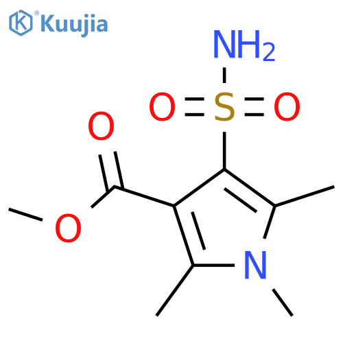 methyl 1,2,5-trimethyl-4-sulfamoyl-1H-pyrrole-3-carboxylate structure