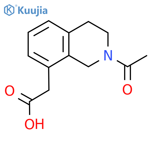 2-(2-Acetyl-1,2,3,4-tetrahydroisoquinolin-8-yl)acetic acid structure