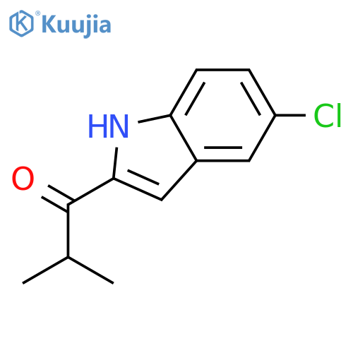 1-(5-chloro-1H-indol-2-yl)-2-methylpropan-1-one structure