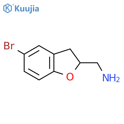(5-bromo-2,3-dihydro-1-benzofuran-2-yl)methanamine structure